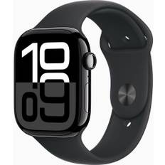 Apple Watch Series 10 Aluminium 46 mm (2024) | GPS + Cellular | jet black | Sportband M/L | svart