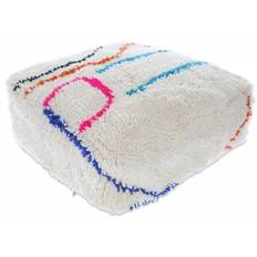 Sittpuff - Marockansk Beni Ourain (Storlek: 60 x 60 cm)