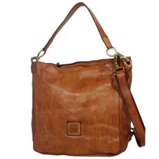 CAMPOMAGGI Schultertasche Vertical mit Niete (BxHxT) 30 x 25 x 10 cm, Cognac