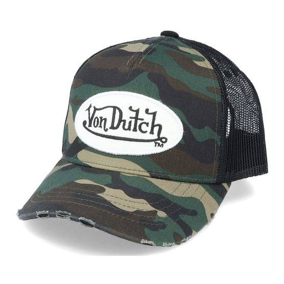 Von Dutch - Camo trucker Keps - Kids Oval Patch Camo/Black Trucker @ Hatstore