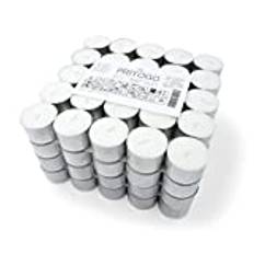 Pritogo värmeljus – vit, odoftande i aluminiumhölje Ø 3,8 x 2,5 cm, sotfri, brinntid: 8 timmar (100 stycken)