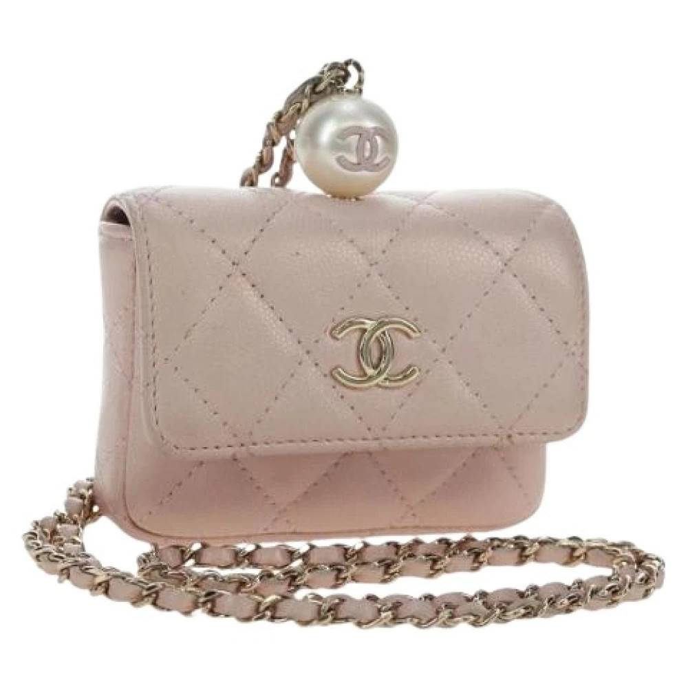 Chanel Vintage Pre-owned Laeder chanel-tasker - Vintage - Dame - Lyserød - ONE SIZE -