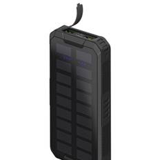 Powerbank på 20 000 mAh med solceller och USB-C med snabbladdning
