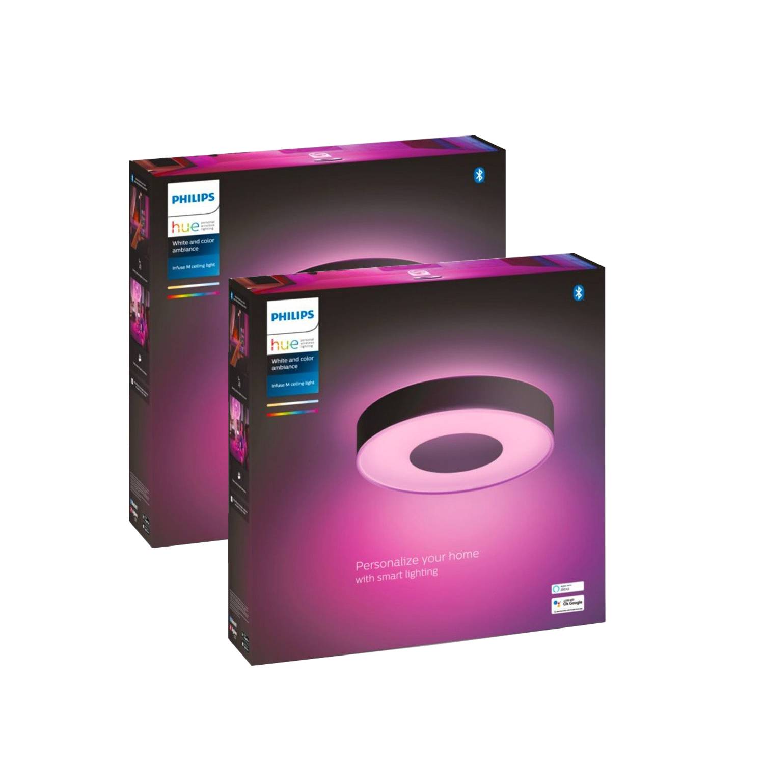Philips Hue Infuse Taklampa Medium 38 cm – 2-pack White & Color Ambiance