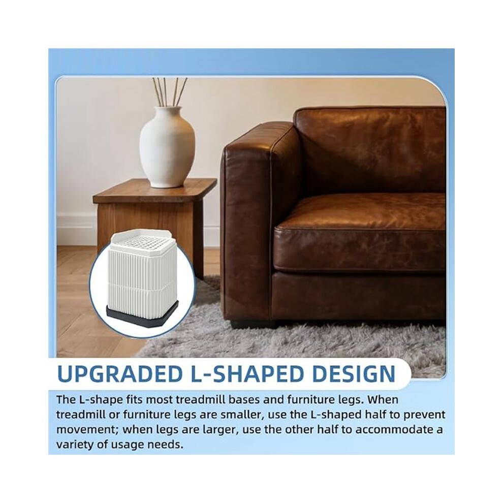 4 Pack Furniture Risers, Stackable Plastic Height Blocks, Moisture-Proof for Table Sofa Chair