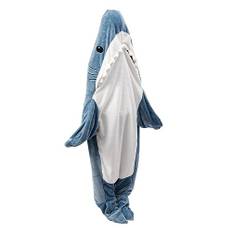 RIdelf Shark Blankie Hoodie Kvinnor Kigurumi for män med ärmar Bärbar Shark Blankie Soft Shark Onesie Shark Pyjamas (Color : A, Size : 190X90cm)