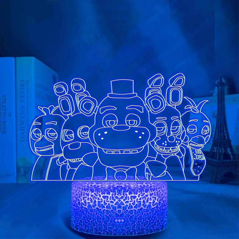 3D Nattljus Barn Nattljus Present Led Färgglada Sovrum Nattljus Presentspel Five Night Game Deco