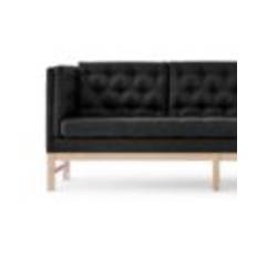 Fredericia Furniture Erik Jørgensen EJ 315-3 3 Pers. Sofa L: 210 cm - Mood 2104 Sort/Sæbebehandlet Eg