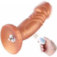 HiSmith HSA71 Slightly Curved Silicone Vibrating Dildo KlicLok 8.25" Skin