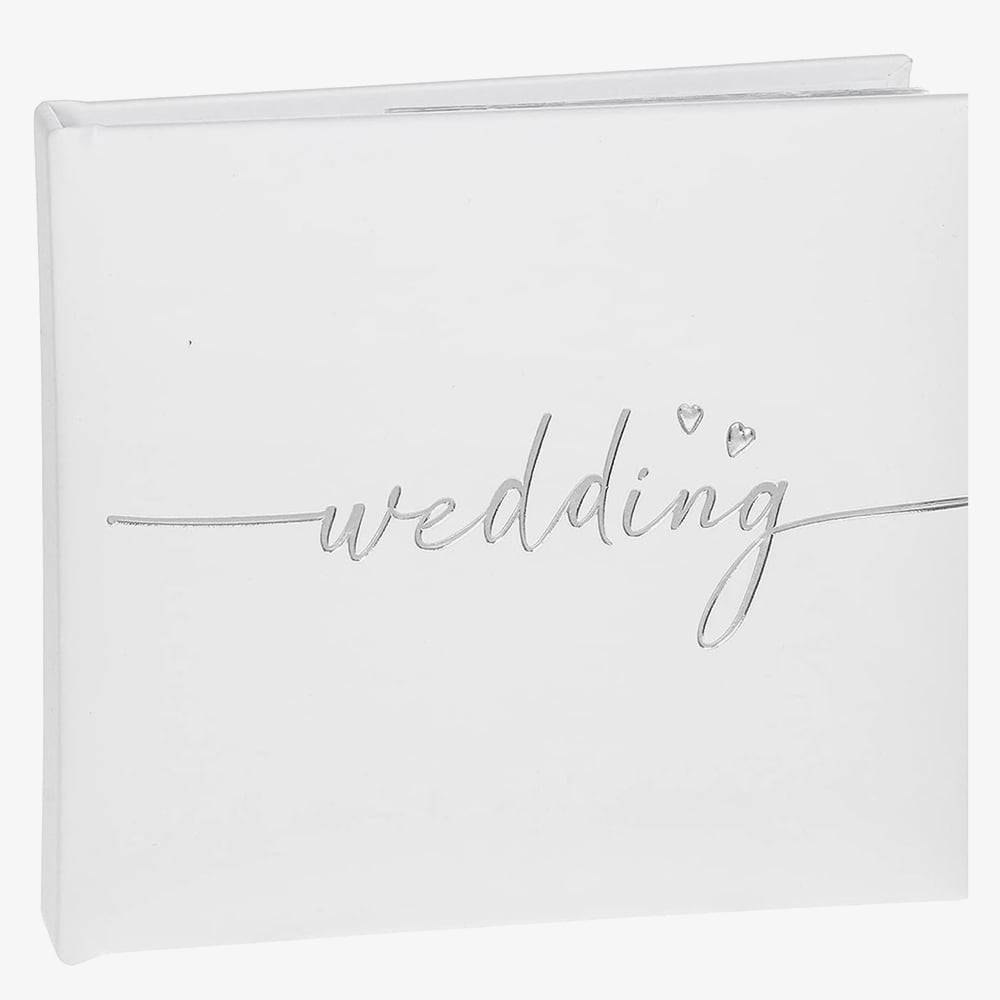Modern Script 4x6 Large Wedding Photo Album 310111 - White