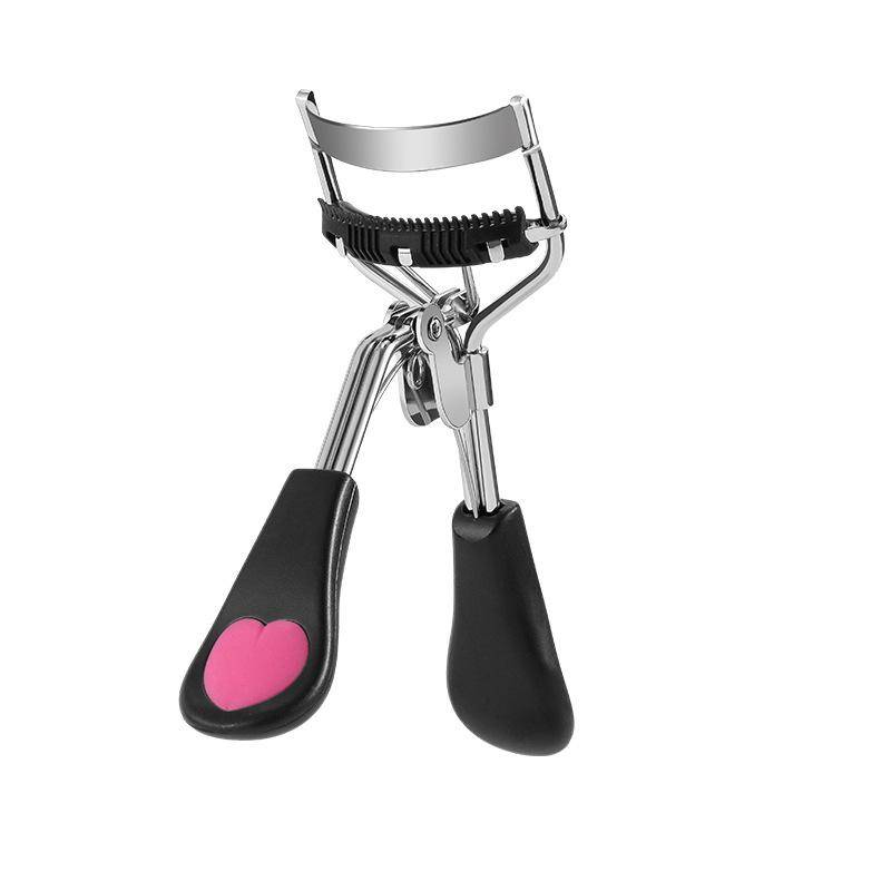 Eyelash Curler With Comb Eyelash Makeup Tool For Dramatic Curled Lashes, Home Use, Travel Portable, Girl Gift svart