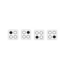 Generisch 1 Set of 4 Stove Symbol Stickers (R93) (Clear Background with Black Symbols, 1 x 1cm)