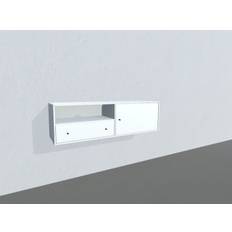 Square Classic TV-bord - opstilling 53 (dybde: 34 cm, hvidmalet front, hvidmalet korpus, malet træ korpus)