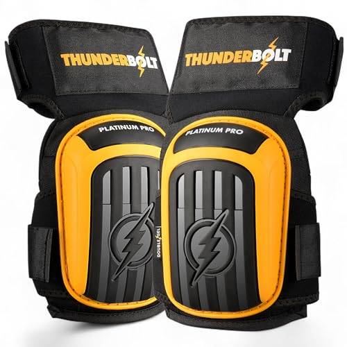 Thunderbolt knäskydd för män konstruktion knäskydd för arbete (Donner Gelb)
