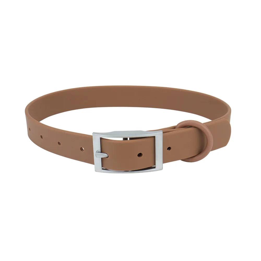 Waterproof Adjustable PVC Pet Collar — 12 Colours - brown / S neck 20-30cm (S neck 20-30cm)