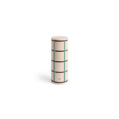 HAY - Column Stearinlys Large H25 cm (Hvid & Grøn & Bordeaux & Sølv) - Klar til levering - Prismatch - White & Green & Bordeaux & Silver