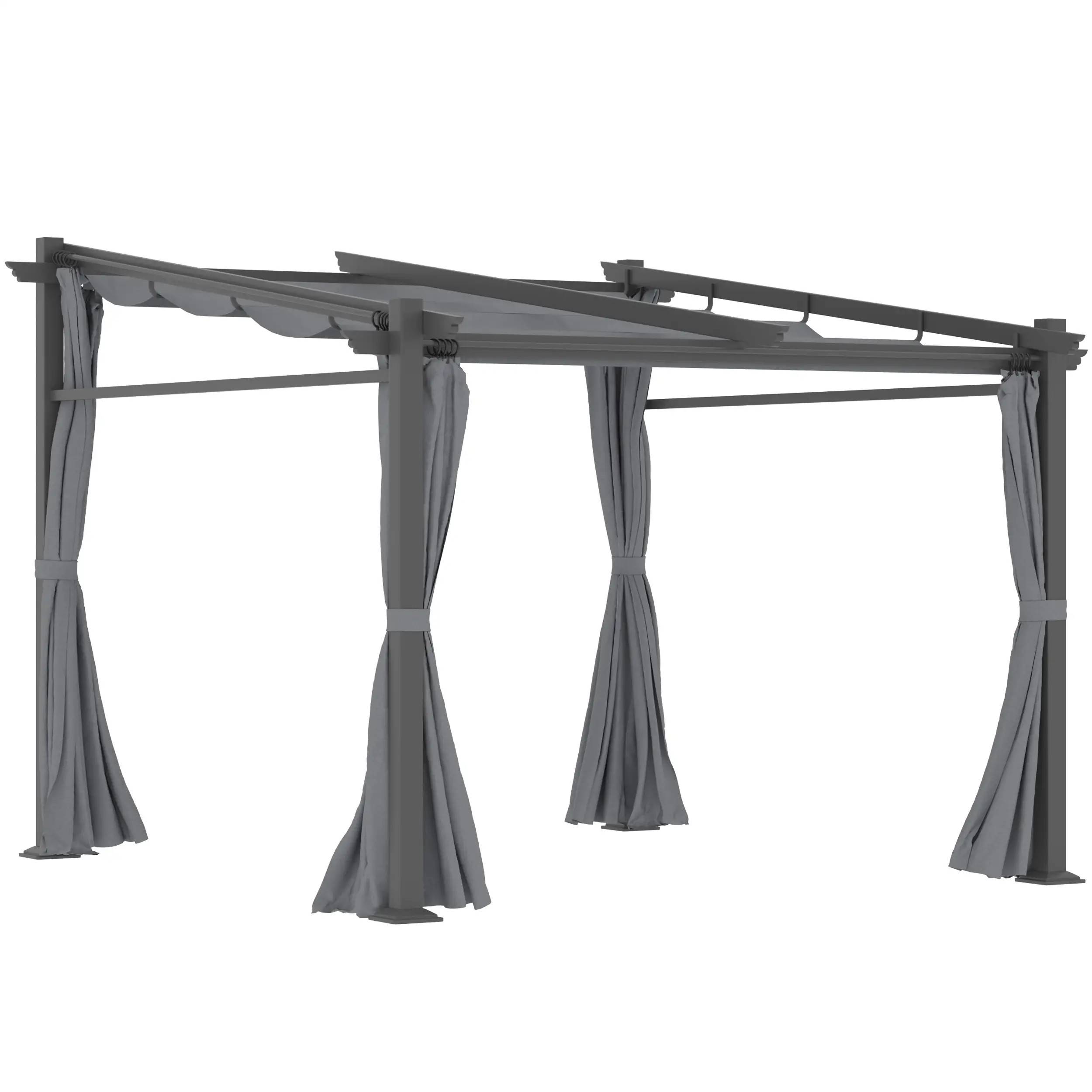 Pergola utdragbart tak 2.97x2.95x2.3 m