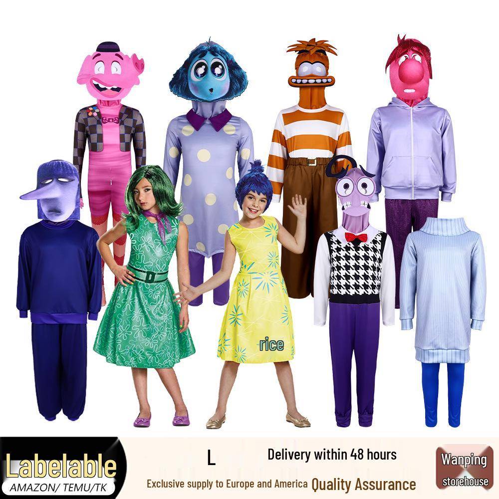 Inside Out 2 - Glädje Kostym för Cosplay & Halloween-uppträdanden cm gray