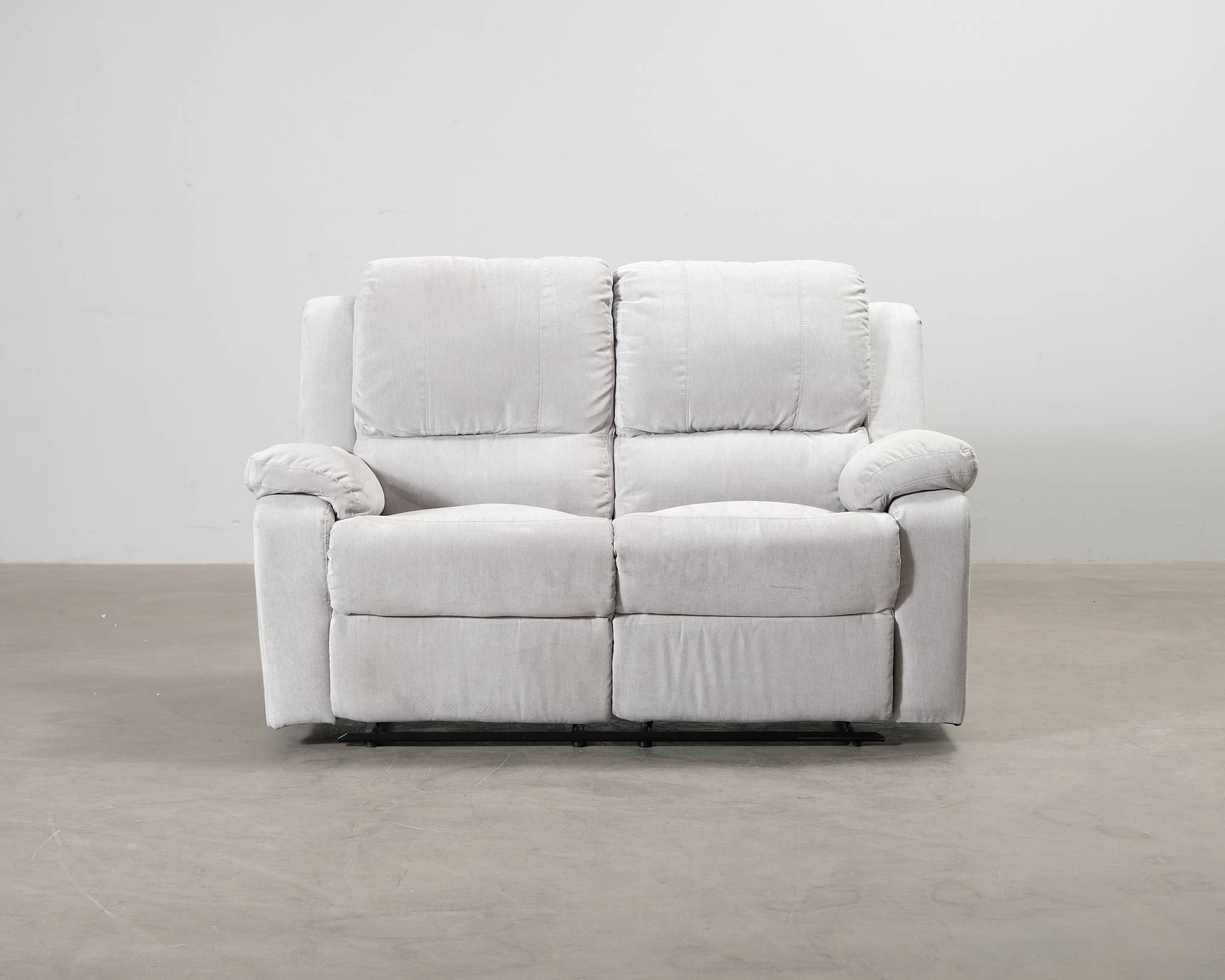 Norbo 2-sits reclinersoffa konstläder ljusgrå