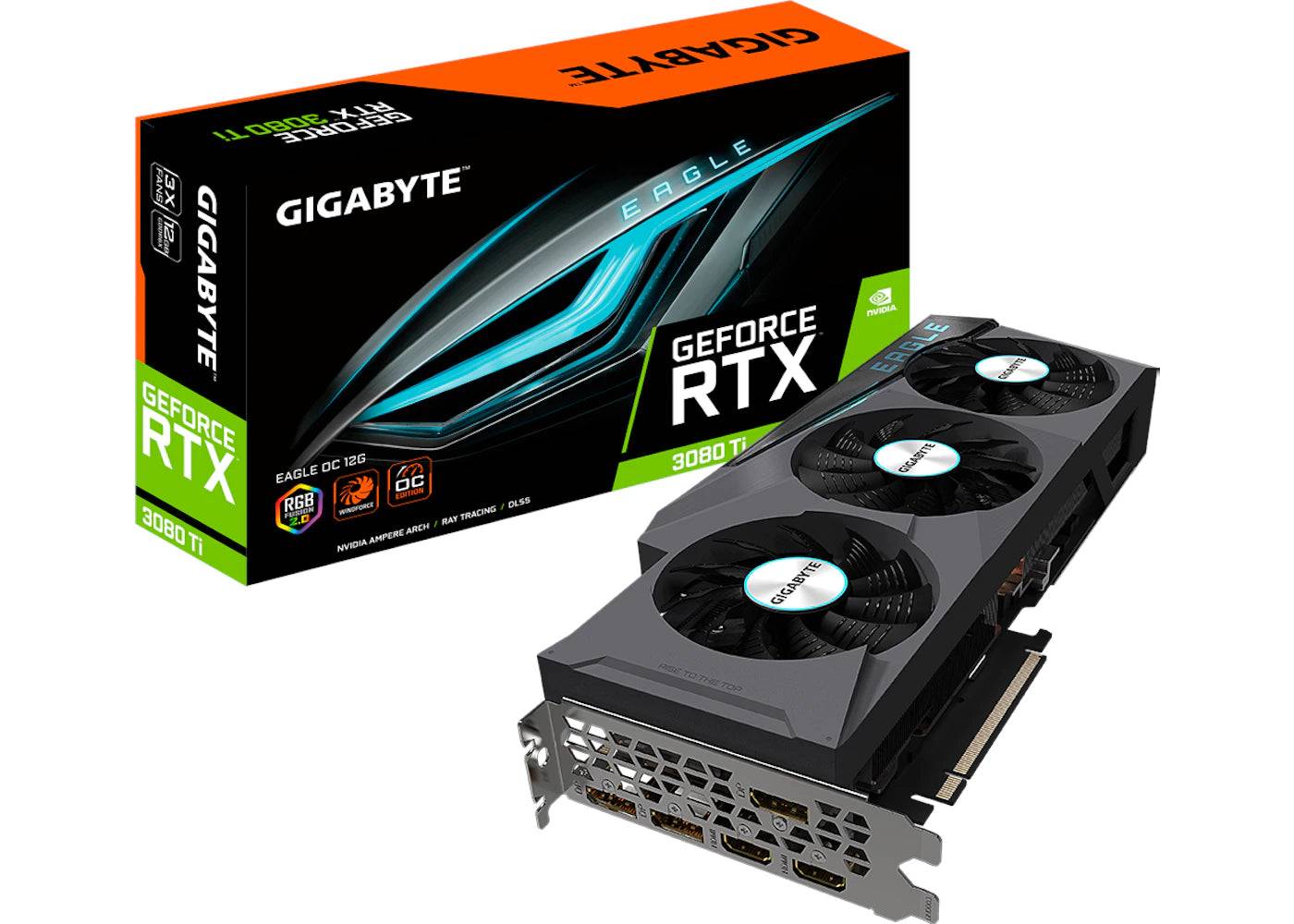 NVIDIA GIGABYTE GeForce RTX 3080 Ti EAGLE 12G OC Graphics Card (GV-N308TEAGLE OC-12GD) - One Size (One Size)