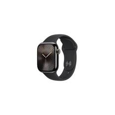 Apple Watch Series 10 GPS + Cellular 42mm - Slate Titanium Case with Black Sport Band - S/M