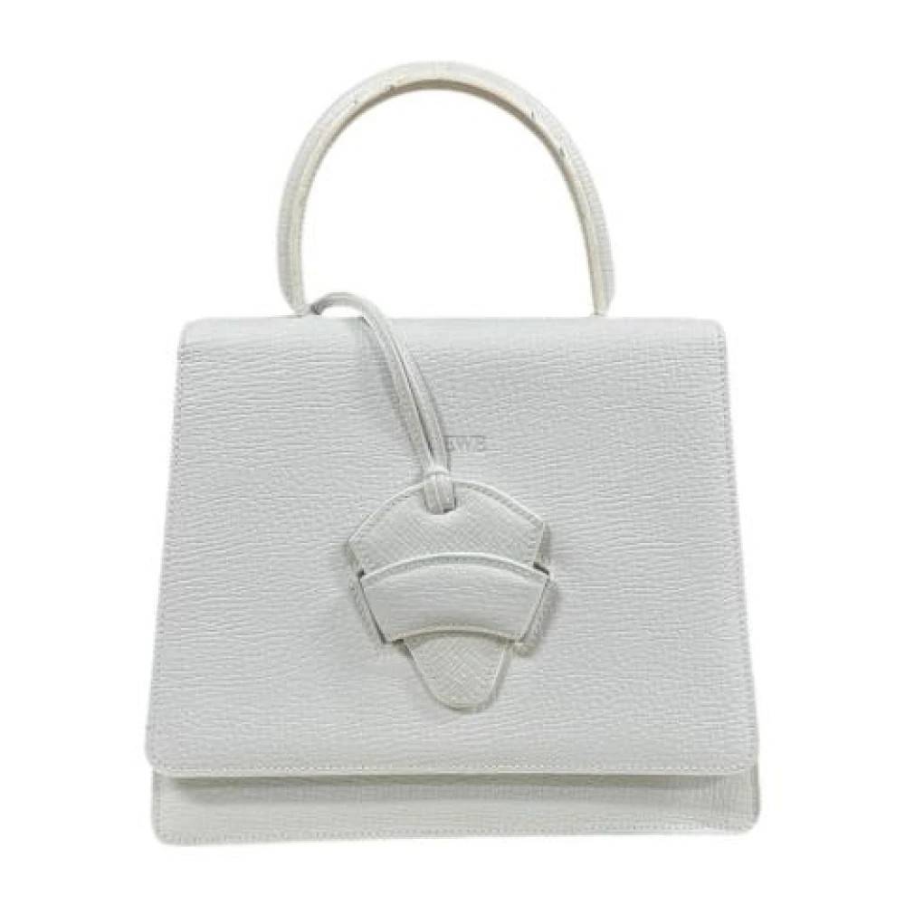 Loewe Pre-owned Pre-owned Læder Håndtaske - Vintage - Dame - Hvid - ONE SIZE - Læder