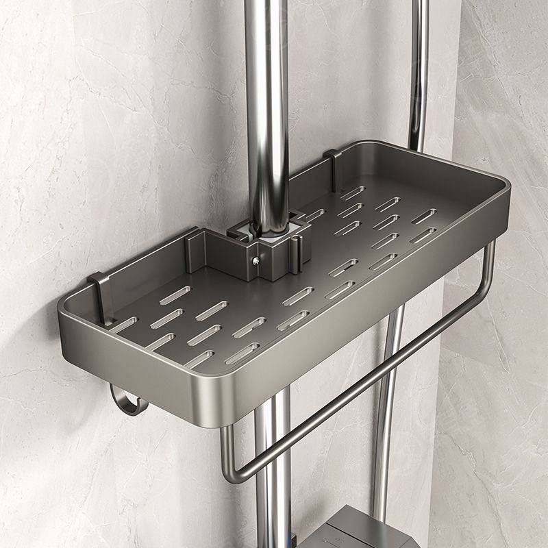 Shower Shelf Shower Organiser Aluminum Bathroom Shelf Without Drilling Soap Shampoo Holder Shower Tray Bathroom Accessories