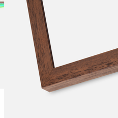 Ramme Hermes Teak 30x30 cm - Passepartout Hvid 20x20 cm