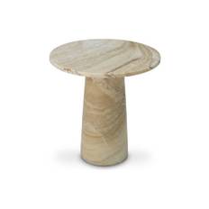 Terry sidobord beige - Beige (Ø: 55 x H: 57 cm)
