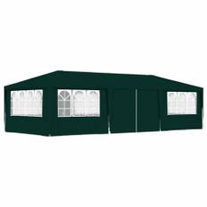 Gecheer Professionellt partytält med väggar grön 90 g/m² 4 x 9 m - utomhus tält strand lusthus lusthus trädgårdspaviljong för camping, fester, utomhus, typ 1