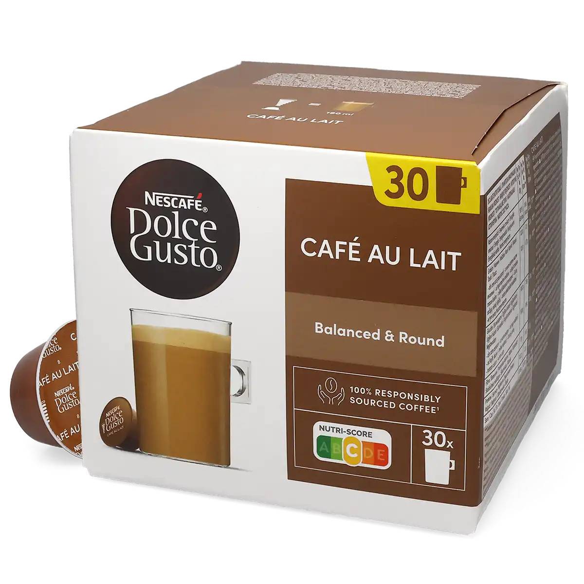 Nescafé | Café au Lait - 30 kapslar till Nescafé Dolce Gusto