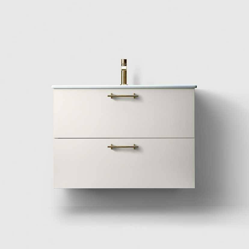 Tvättställsskåp Haven H3/80 Slim med Porslinshandfat