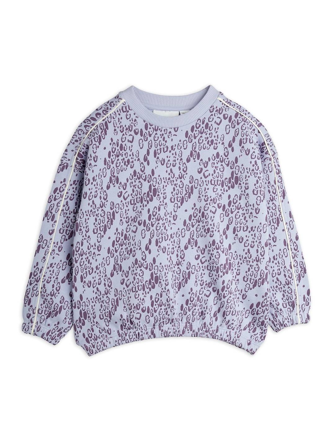 Mini Rodini GOTS Mini Leopard Aop Sweatshirt Purple 128/134 cm Lilla 128/134 cm Drenge, Piger
