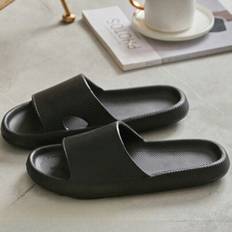 Halkfri tjock sula för kvinnor Slitstarka tofflor med mjuk botten Herr Inomhushem EVA-material Tjockbottna tofflor - Svart - CN36-37,CN38-39,CN40-41,CN42-43,CN44-45