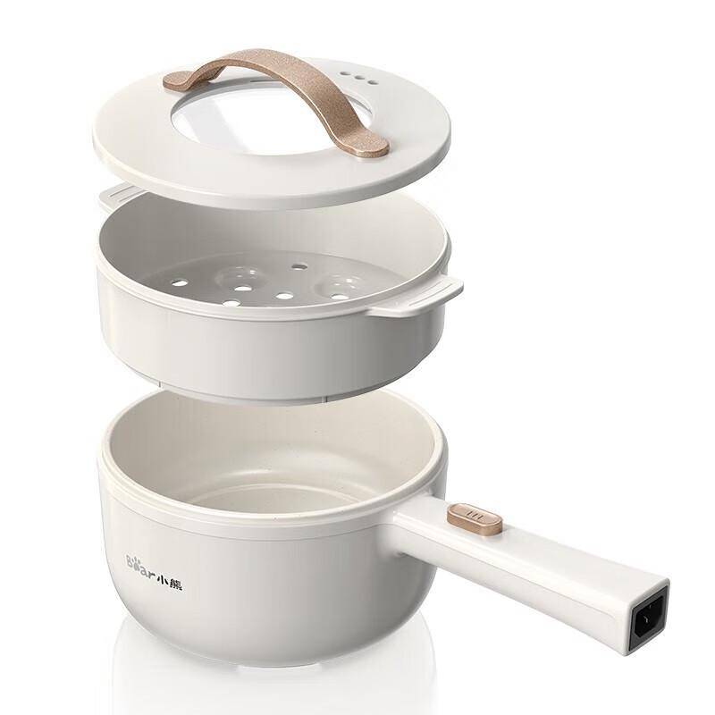 Bear 1,6L Mini Elektrisk Riskokare med Ånginsats CN-kontakt (adapter ingår)