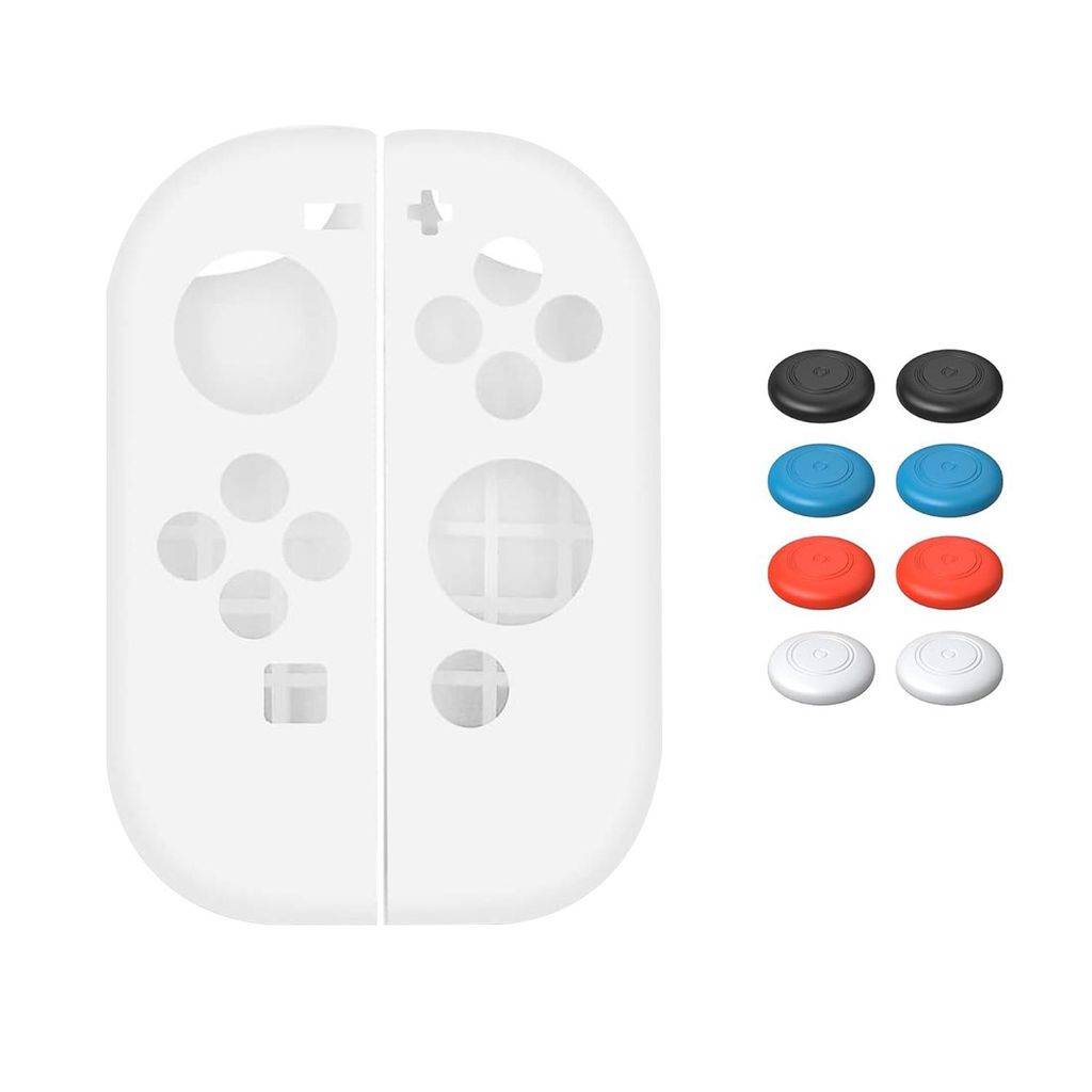 XDcase Nintendo Switch/Switch OLED Joy-Con silikonskal och joystickskydd – vit