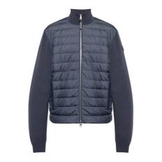 Moncler, Stickade tröjor & koftor, Herr, 2Xl, Kofta med duninsats