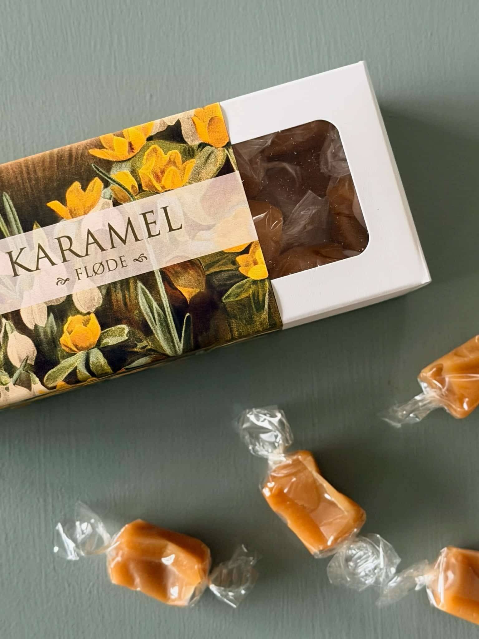 KARAMELLER I ÆSKE - forårsbebudere, fløde