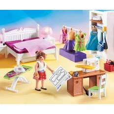 Soveværelse med syhjørne Playmobil Dukkehus 70208