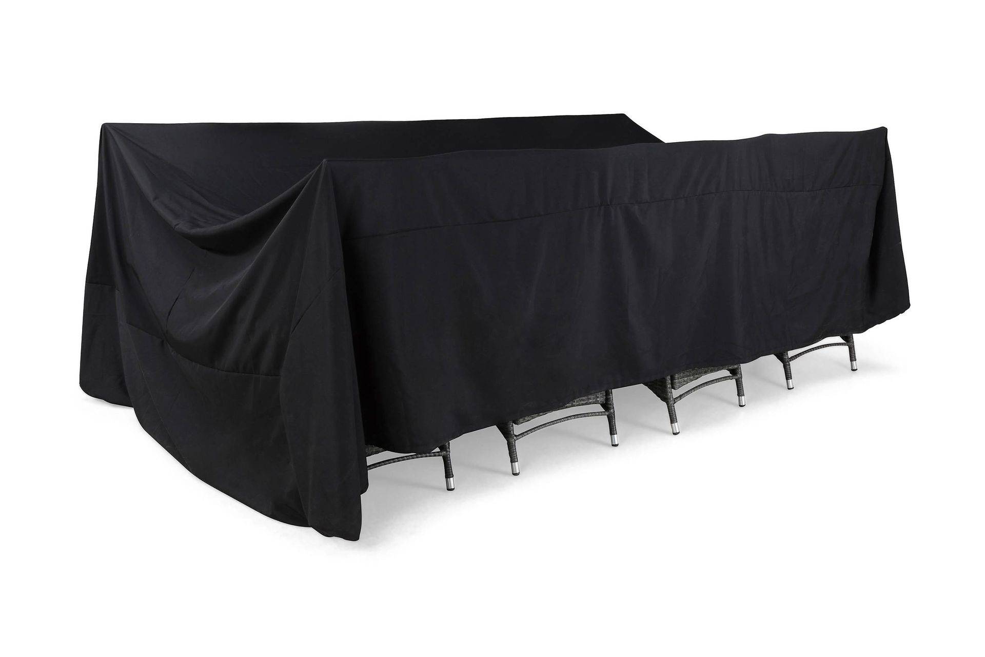 Comfort Garden Möbelskydd 350x255x65 cm - Svart Överdrag utemöbler Svart,Krom Tyg