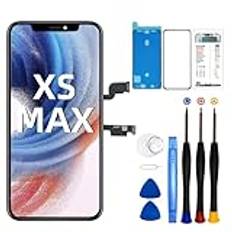 DTD LCD-skärm för iPhone XS Max, 3D Touch Ersättning Glas Digitalizer Delar 6,5 tum Ersättning med Reparationssats, för Modell A1921, A2101, A2102, A2103, A2104