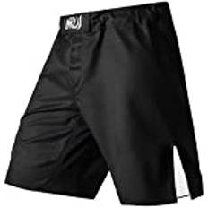 LAFROI MMA Cross Training Men's Boxing Shorts Strappy & Pocket Strappy Boxing-QJK01,Black,M