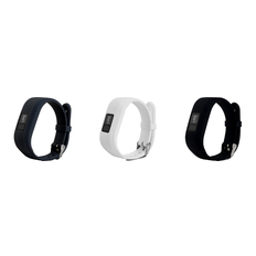 Garmin Vivofit 3/JR/JR 2 Silicone rem i mørkegrå, hvid & sort