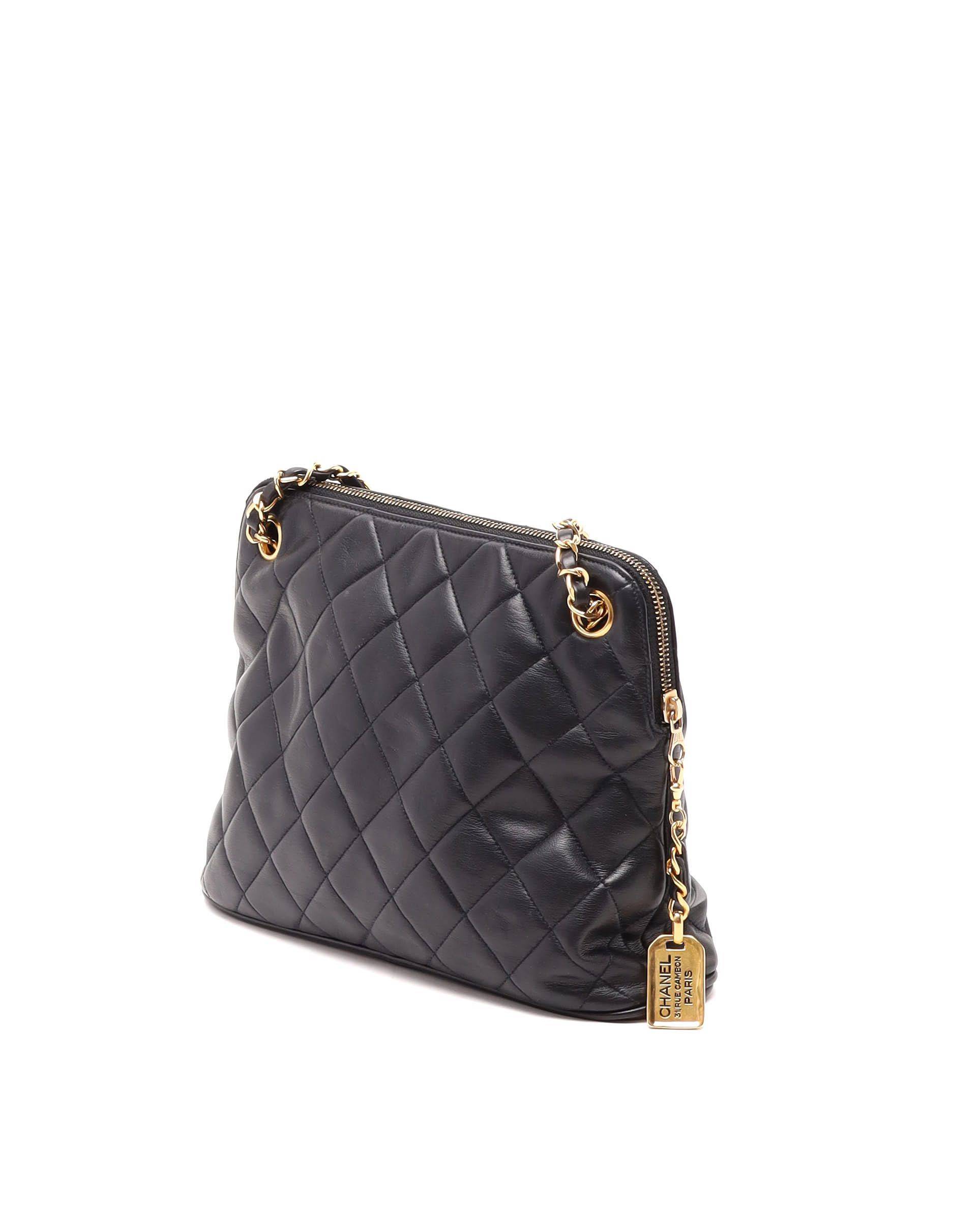 Chanel CC Quilted Chain Bag - Black (One Size)