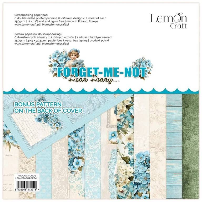 Scrapbookingpapper - 30x30cm - Dear Diary