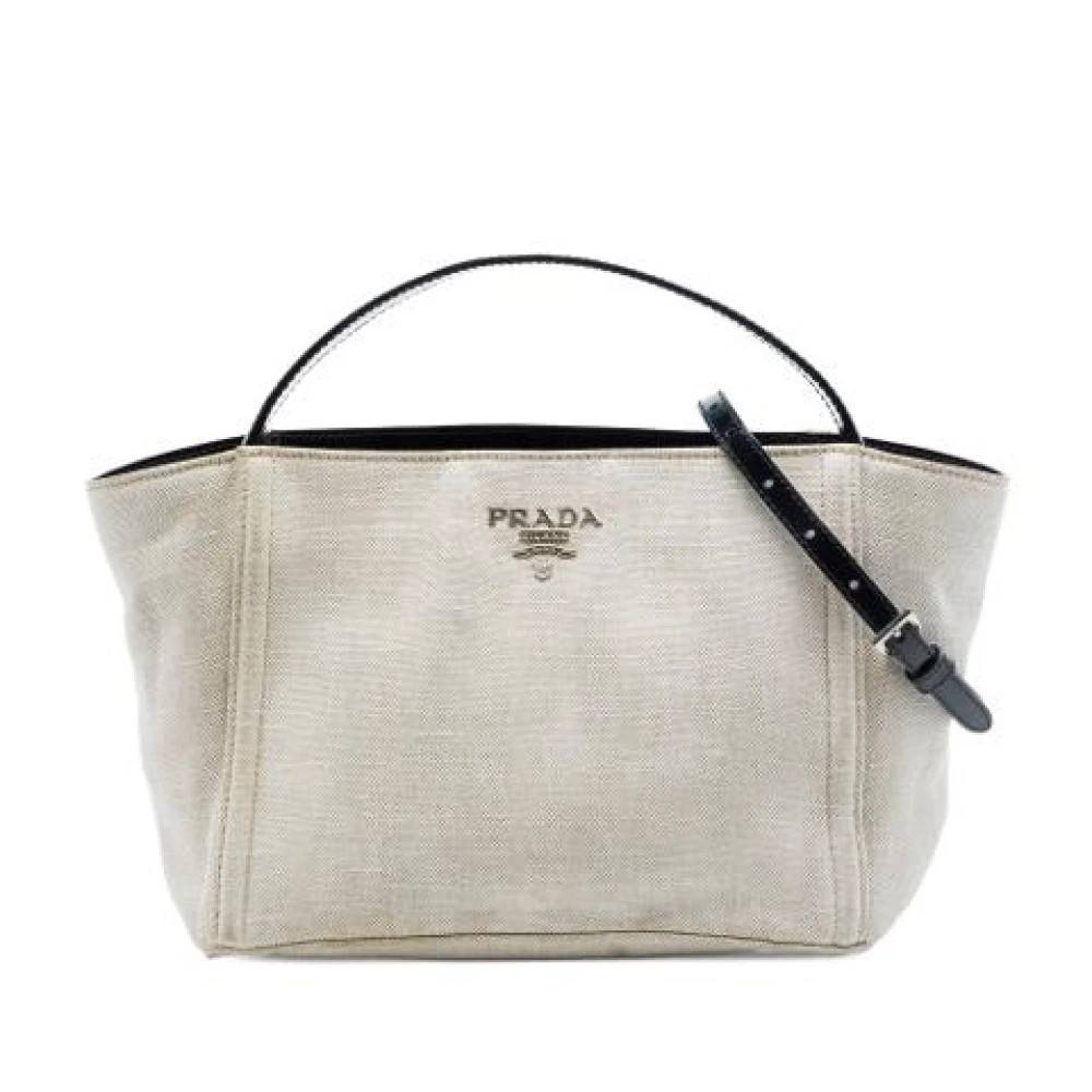 Prada Vintage - Pre-owned Canvas Satchel Vintage - Dam - ONE Size - Läder