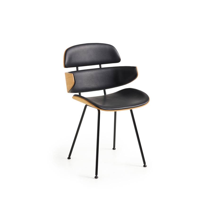 MIDAS ARMSTOL EG HVIDOLIE GM576 SORT SELECT LÆDER