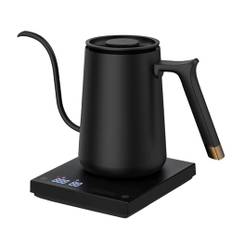 TIMEMORE wasserkocher mit temperatureinstellung Elektrischer Schwanenhalskessel BPA-freier wasserkocher edelstahl Teekocher elektrisch Automatische Abschaltung für Kaffee, 600ml, Mattschwarz