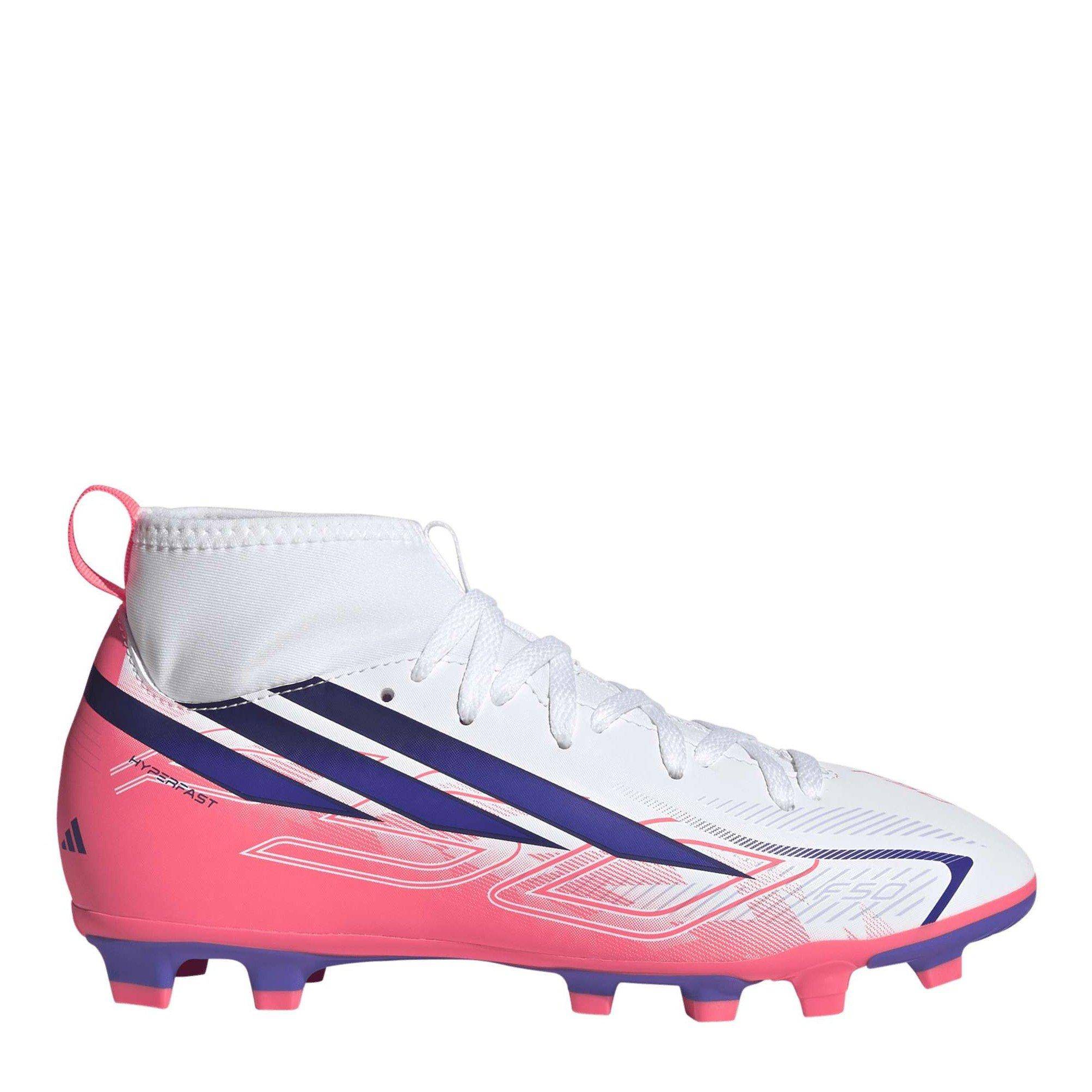 Adidas F50 Hyperfast Club Mid Firm Ground Football Boots Juniors