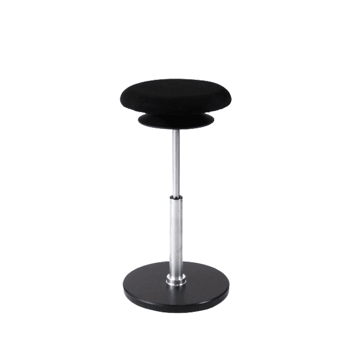 Ergo Multistol XL ergonomisk ståstøttestol / balancestol - Sort - 52-77 cm - Comfort.